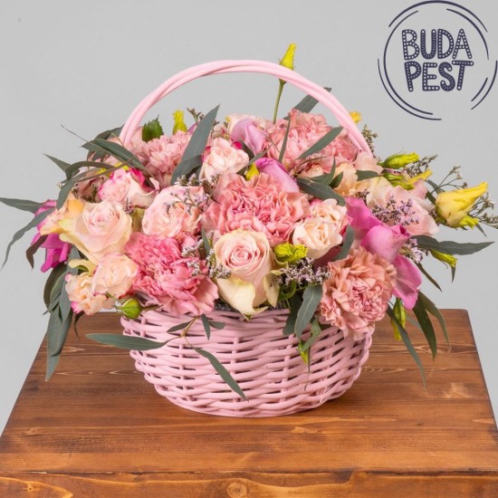 Pink punch - flower basket- only to Budapest