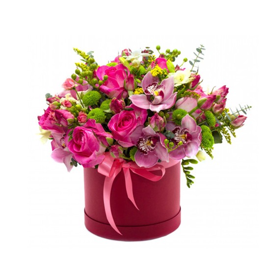 Pink hat - flower box